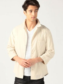 【SALE／55%OFF】ラッカン 7分丈シャツ NICOLE CLUB FOR MEN ニコル トップス シャツ・ブラウス ネイビー ピンク ベージュ グレー【RBA_E】【送料無料】[Rakuten Fashion]