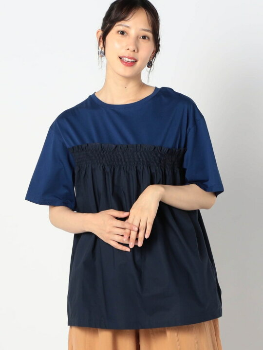 楽天市場】【SALE／30%OFF】異素材ドッキング 半袖プルオーバー Grand 