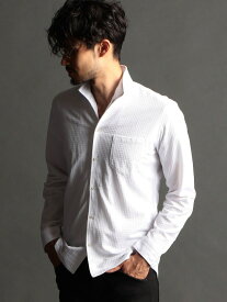 【SALE／50%OFF】ニットサッカーチェックシャツ NICOLE CLUB FOR MEN ニコル トップス シャツ・ブラウス レッド ホワイト【RBA_E】【送料無料】[Rakuten Fashion]