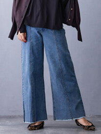 【SALE／30%OFF】カットオフデニムパンツ NICOLE white ニコル クラブ パンツ ジーンズ・デニムパンツ ブルー ネイビー【RBA_E】【送料無料】[Rakuten Fashion]