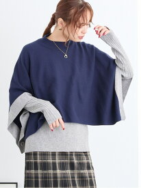 アンサンブルニット/スヌードポンチョ*クルーネックプルオーバー NICOLE white ニコル クラブ トップス ニット ブラック グリーン イエロー レッド ブルー【送料無料】[Rakuten Fashion]