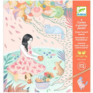 DJECO ジェコ　スクラッチアート ピクニック　知育玩具 お絵かき お絵かきセット 7歳 小学生 子供 誕生日…