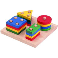 知育玩具 2歳 3歳 図形 プラントイ ジオメトリックソーティングボード 木のおもちゃ 木製 知育 子供 誕生…