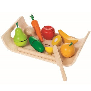プラントイ 詰め合わせフルーツアンドベジタブル ままごと キッチン おままごと ままごとセット 3歳 4歳 5歳 誕生日プレゼント 女の子 木のおもちゃ 木製 子供 出産祝い 木 おもちゃ ままご