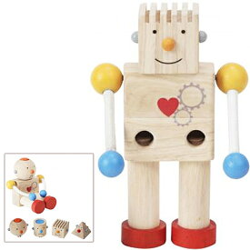 知育玩具 プラントイ ビルドロボット 木のおもちゃ 木製 知育 誕生日プレゼント 男 男の子 女 女の子 バースデー 誕生日 3歳 4歳 子供 幼児 出産祝い キッズ プレゼント 木製玩具 ロボット 家 クリスマスプレゼント