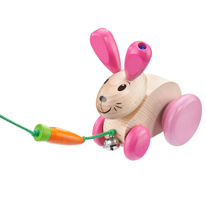 楽天市場 セレクタ社 プルトーイ うさぎ 1歳 2歳 おもちゃ プルトイ オモチャ 女の子 子供 木 引き車 木のおもちゃ 木製 玩具 男の子 誕生日プレゼント ベビーグッズ 木製玩具 ギフト 子供用 出産祝い ウサギ 二歳 一歳 幼児 乗り物 くるま 赤ちゃん ベビー こども