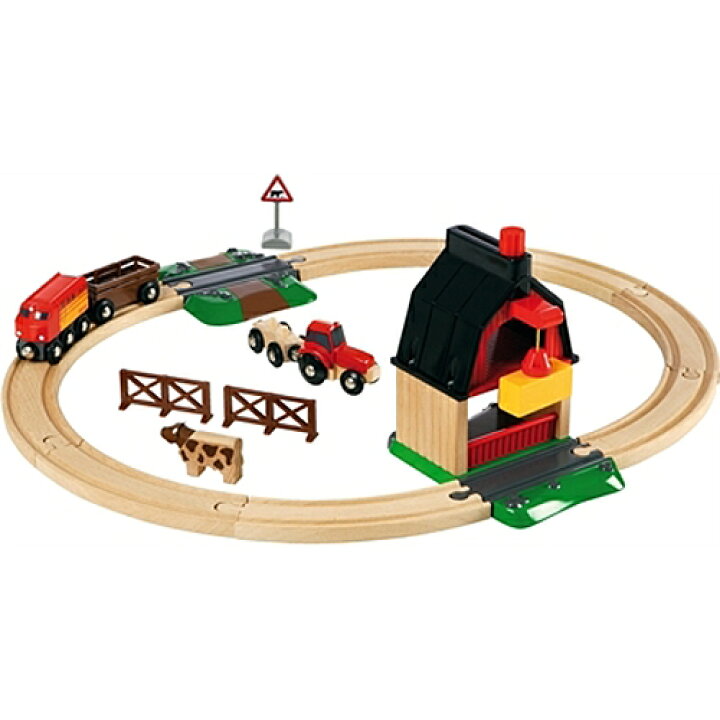 楽天市場】送料無料 BRIO ブリオ 木製 レール ファームレールセット 木 