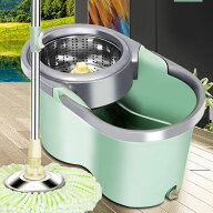 回転モップ フロアモップ フローリング ワイパー モップセット 取替 バケツ付き 一層式 洗浄 脱水 乾拭き…