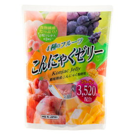 4種のフルーツ こんにゃくゼリー　64個入り×2セット 4-Fruit Konjac Jelly 64 count