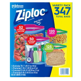 ジップロック バラエティアソート保存袋 347袋 Ziploc Variety Size Assort 347 Bags