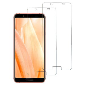 �y2���Z�b�g�z AQUOS Sense3 �p �K���X�t�B���� Sense3lite �p �t�B���� SH-02M SHV45 SH-RM12 �����K���X �A�N�I�X�Z���X3 �t�� �ی�t�B���� �y�[�������Ȃ�/�\��t���ȒP/�����ߗ�/�w��h�~�z