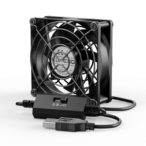 ELUTENG USB�t�@�� 8cm ���͗�p 3�i���ʒ��߉� 5V �É� ���^ ��� USB��@ 80mm �t�@�� 7���H�� �T�C�����g PC �ȃG�l �N�[���[ �p�\�R�� PS4 PS3 �Q�[���@ ���[�^�[ TV Box �N�[�����O�ɑΉ� USB Cooling fa