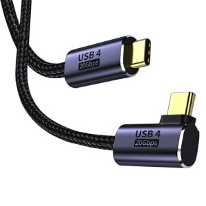 USB4 Type-C �P�[�u�� L�� PD�Ή� 100W�}���[�d Thunderbolt 3�Ή� 20Gbps�����]�� 8K/60Hz�f���o�� �i�C�����҂�MacBook�APad�ASurface�ASwitch�AXperia�AGalaxy�APixel���^�C�vc�@��Ή� (3m)