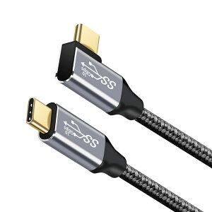 USB type C �P�[�u�� L�� 0.5M �^�C�vc �[�d USB3.1 Gen2(10Gbps) 100W PD�}���[�d 4K / 60Hz�f���o�� �i�C�����҂�MacBook�APad�ASurface�ASwitch�AXperia�AGalaxy�APixel��Type C�@��Ή�