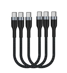 USBC-USBC�P�[�u��30cm 3�{, PD 60W 0.3m �^�C�vC�}���[�d�R�[�hGalaxy S21 / S21 + / S20 + Ultra Note 20�APixel 4/3 XL�AMacBook Air iPad Pro2020�ƌ݊���������܂�