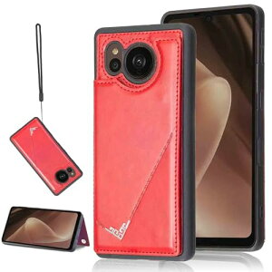 �yAqier�z�J�o�[ �p AQUOS sense7 plus Softbank A208SH �P�[�X�J�[�h �i���b�h) �V���[�v �A�N�I�X �Z���X7�v���X �\�t�g�o���Na208sh �X�}�z�P�[�X �w�ʃJ�[�h ���[ �y�� ���@�\ �P�[�X �蒠�^ sense7plus RED