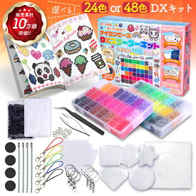 【楽天ランキング1位入賞】アイロンビーズ セット 大満足DXスターターキット 『届いてすぐ作れる！ガイドブック付属』 5mm 24色5000粒/48色9000粒 手芸 ハンドメイド