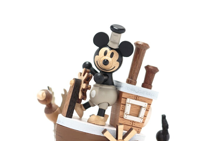 楽天市場】【CD189S】ディズニー Disney 木製 からくり Mickey/蒸気船 