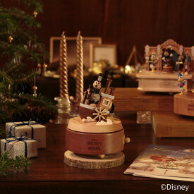 【誕生日・記念日の贈り物に】ディズニー ミッキー／蒸気船ウィリーオルゴール｜監修ライセンス商品｜Steamboat Willie 木製 からくり【CD189S】 クリスマス プレゼント ギフト インテリア 可愛い かわいい おしゃれ 記念
