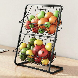 野菜ストッカー ブラック 多層 省スペース クッチーナー収納 フルーツバスケット カウンタートップ フルーツ野菜バスケット キッチンカウンター用ボウル メタルメッシュバスケット フルー