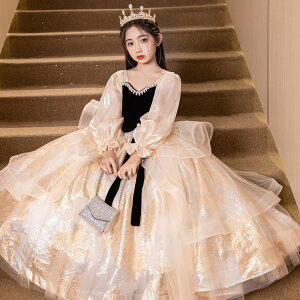 子供ドレス 子ども ジュニア ロングドレス 女の子 春 秋 長袖 ピアノ発表会 キッズ お姫様ドレス 結婚式 演奏会 誕生日 パーティー プリンセスドレス フォーマル ワンピース かわいい おしゃ