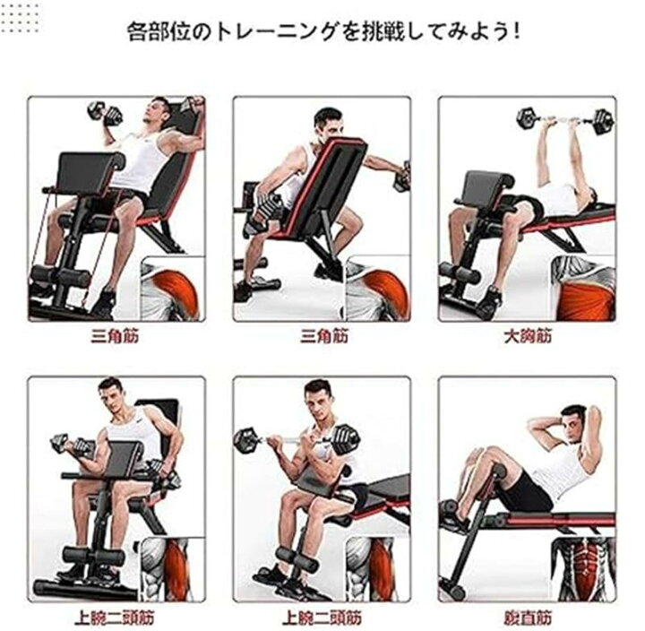 楽天市場】トレーニングベンチ マルチシットアップベンチ 折り畳み 耐 