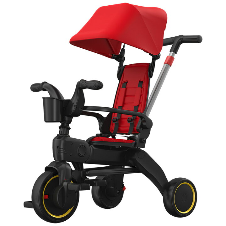楽天市場】子供用三輪車 1～6歳用折りたたみ幼児ベビーカーバギー 押し 