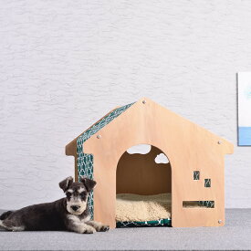 犬 猫 ペット ハウス ベッド ペットハウス 犬 木目調 洗える ペットハウス ペットベッド クッション 簡単組立 室内用 小型犬 おしゃれ かわいい
