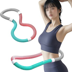 ソフト ダイエット フラフープダイエット フィットネス ソフトスプリングフラフープ 折りたたみ式 ポータブル 大人用 重い 静音設計 フラサークル ストライン訓練 有酸素運動 脂肪燃焼 ウ