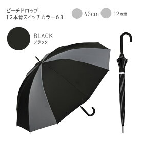 【公式】ピーチドロップ 12本骨 スイッチカラー 63 長傘 UVカット 雨晴兼用 ユニセックス niftycolors