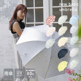 【公式】レディース 雨傘 ロング 8本骨 ベーシック 柄 可愛い niftycolors