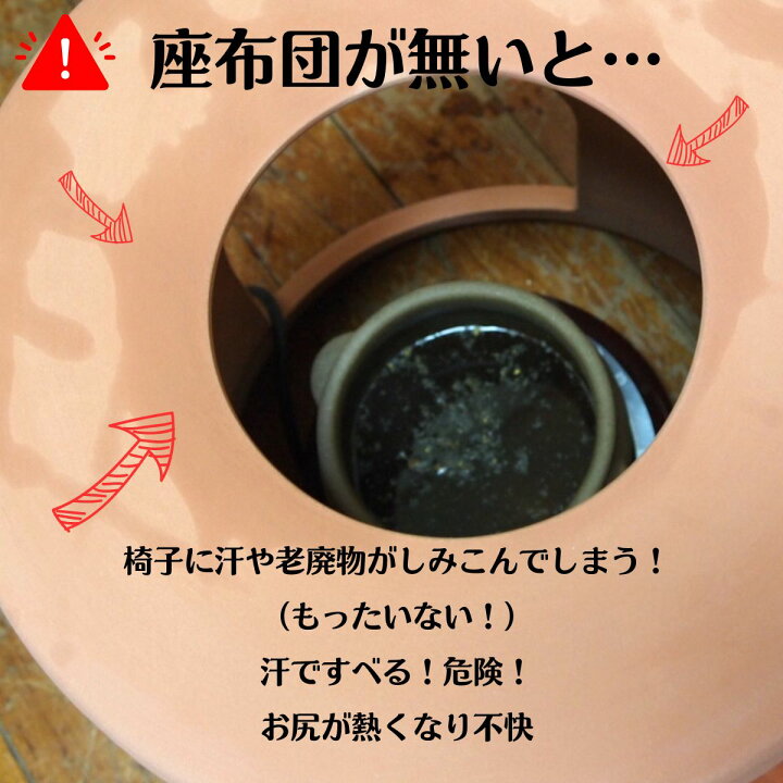 楽天市場】よもぎ蒸し専用座布団 黄土椅子専用 綿100% 黄土染め 座布団 