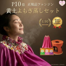 【ポイント10倍】ファンジン 黄土よもぎ蒸しセット 自宅用 サロン用 韓国式座浴 温活 黄土椅子 黄土壺 専用コンロ(PSE) よもぎハーブ