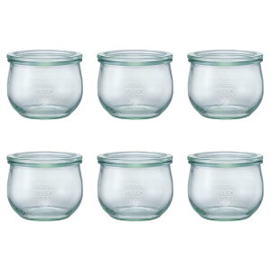 WECK WE-744 500ml 6�Z�b�g�L���j�X�^�[ �K���X�L���j�X�^�[ �ۑ��e�� �ۑ��r ���s�A���i�y��}�ցz