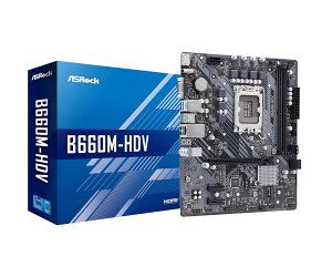 ASRock }U[{[h B660M-HDV Intel B660 V[Y 12 CPU ( LGA1700 ) Ή B660M MicroATX }U[{[h
