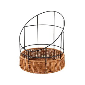 丸型 バゲットスタンド ワイヤータイプ 30型 BG-151-BR 丸いバスケットにワイヤーを合わせたフランスパンスタンド ブラウン 通気性 キッチン 容器 入れ物 雑貨 店舗 食品 カフェ