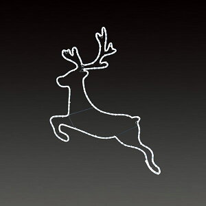 LEDロープライト ジャンピングトナカイ(小) ALRM-JDERS 2台セット 一体型 連結不可 常時点灯 防雨仕様 100V 【要在庫確認】