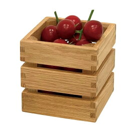 マルシェボックス(スクエア) 15cm TK056 使い勝手のよい木製箱。食品のディスプレイや展示、陳列に最適。