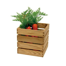 マルシェボックス(スクエア) 23cm TK055 使い勝手のよい木製箱。食品のディスプレイや展示、陳列に最適。