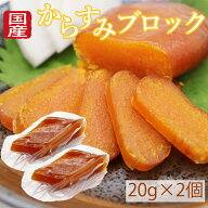 からすみ カラスミ ブロック 20g×2個セット 国産 瀬戸内本からすみ 無添加 おつまみ 日本酒に合う 赤穂…