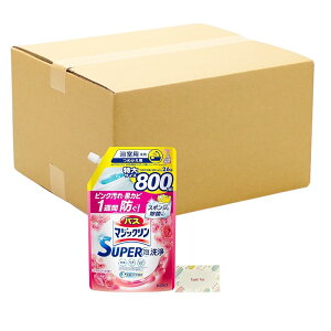 花王 バスマジックリン SUPER泡洗浄 アロマローズの香り つめかえ用 800ml + Kunutonnオリジナルロゴ入りe おまけ付