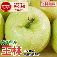 【レビューで500円】青森県産 りんご 王林 家庭用 訳あり 3kg 5kg 10kg 送料無料 まとめ買い 産地直送