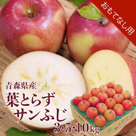 おもてなし用 青森産 りんご 葉とらずサンふじ 3kg 5kg 10kg 葉乃果 送料無料 産地直送