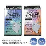 24枚入り UREPITA POWER FILTER99 Mサイズ Lサイズ 高機能マスクフィルター インナーマスク マスクシート…