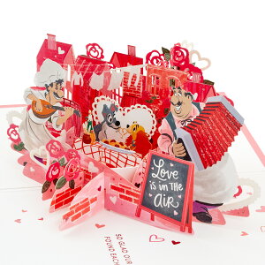 Disney Lady and the Tramp Romantic Pop-Up Love Card fBYj[ 񕨌 fBƃgv  o^Cf[J[h