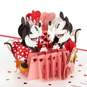 Disney Mickey and Minnie My Valentine 3D Pop-Up card fBYj[ ~bL[}EX~j[}EX f[g  o^Cf[J[h