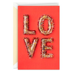 LOVE with full of loving confetti Valentine's day card VJVJ  o^Cf[J[h