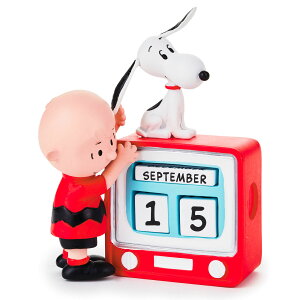 yzPeanuts(TM) Charlie Brown and Snoopy TV Set Perpetual Calendar Xk[s[ er^NJ_[