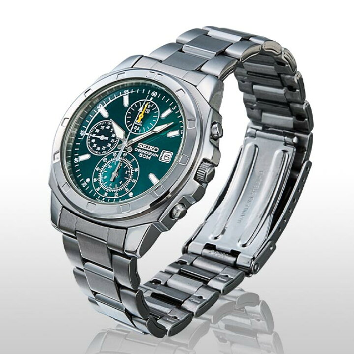 楽天市場】SEIKO セイコー クロノグラフ グリーン文字盤 (海外モデル 