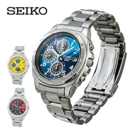 SEIKO セイコー クロノグラフ アラビア数字文字盤 (海外モデル) - 海外 モデル 逆輸入 ビジネス カジュアル 腕時計 ウォッチ ダークブルー レッド イエロー 縦3つ目 日本直販 ルミブライト 日本製クオーツ SZER026 SZER013 SZER030